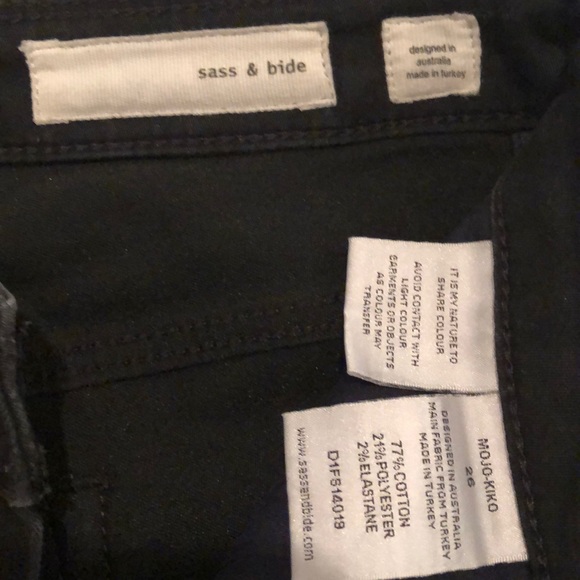 Black jeans sass and bide size 26 - Picture 3 of 4